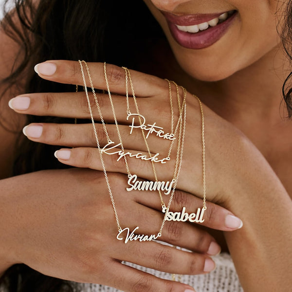 Express Your Love in a Unique Way: Surprise Her with a Beautiful, Handcrafted Personalized Name Necklace